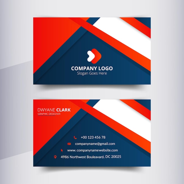 plantilla de diseño de tarjetas de visita profesionales