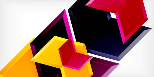plantilla de diseño techno de flecha vectorial 3d