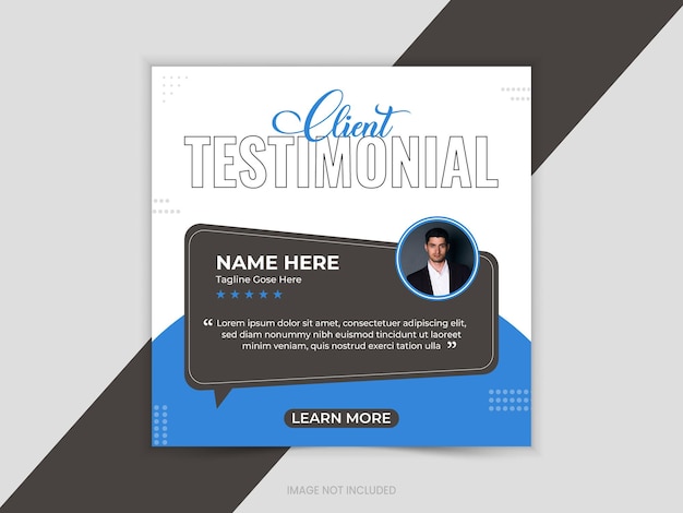 plantilla de diseño de testimonio del cliente testimonio de retroalimentación del cliente