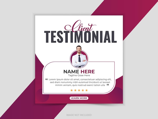 plantilla de diseño de testimonio del cliente testimonio de retroalimentación del cliente