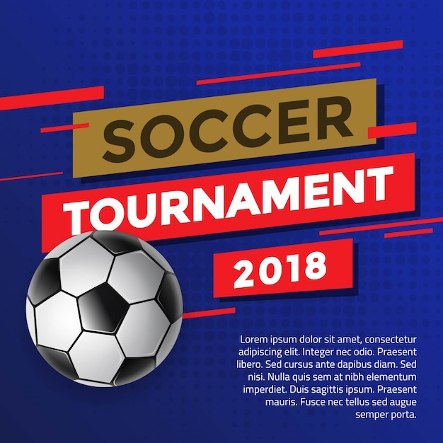 Plantilla de diseño de torneo de fútbol 2018