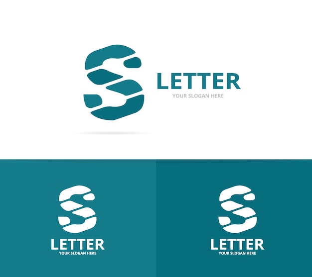 plantilla de diseño único del logotipo de la letra vectorial S