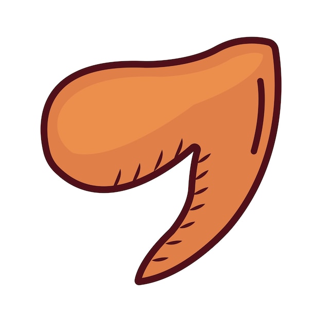 Plantilla de diseño vectjor de icono de pollo frito
