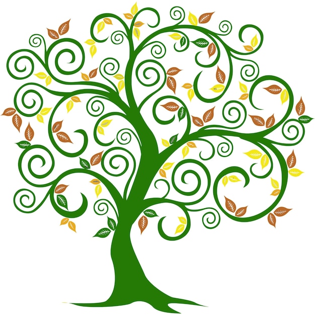 plantilla de diseño de vector de árbol