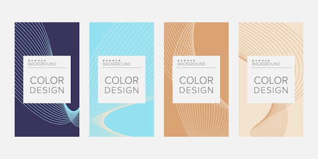 Plantilla de diseño de vector de banner de fondo de color