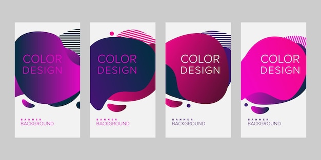 Plantilla de diseño de vector de banner de fondo de color