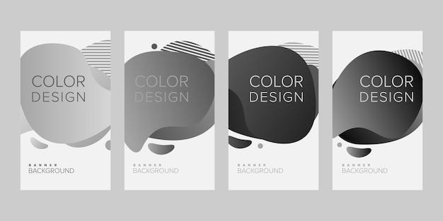Plantilla de diseño de vector de banner de fondo de color