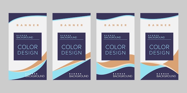 Plantilla de diseño de vector de banner de fondo de color