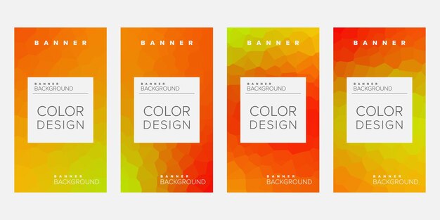 Plantilla de diseño de vector de banner de fondo de color