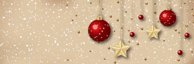 Plantilla de diseño de vector de banner de lujo de Navidad y año nuevo