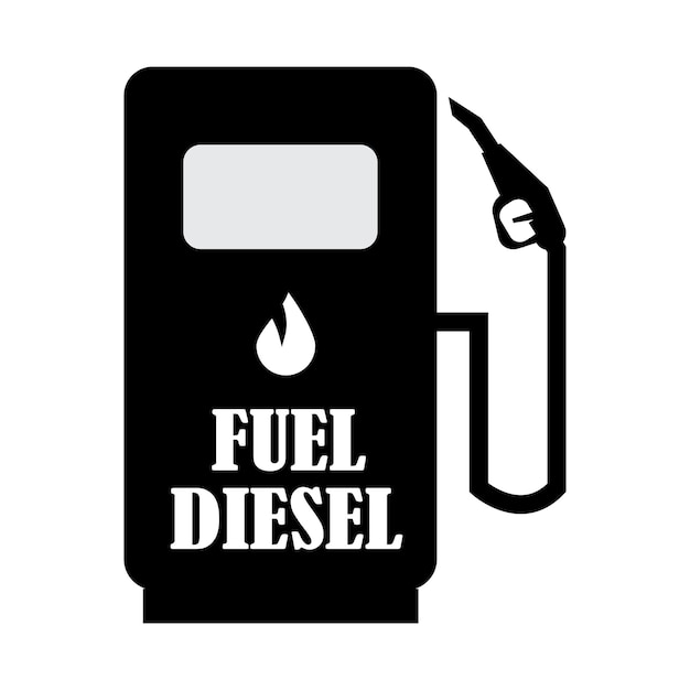 Plantilla de diseño de vector de combustible diesel icono logo