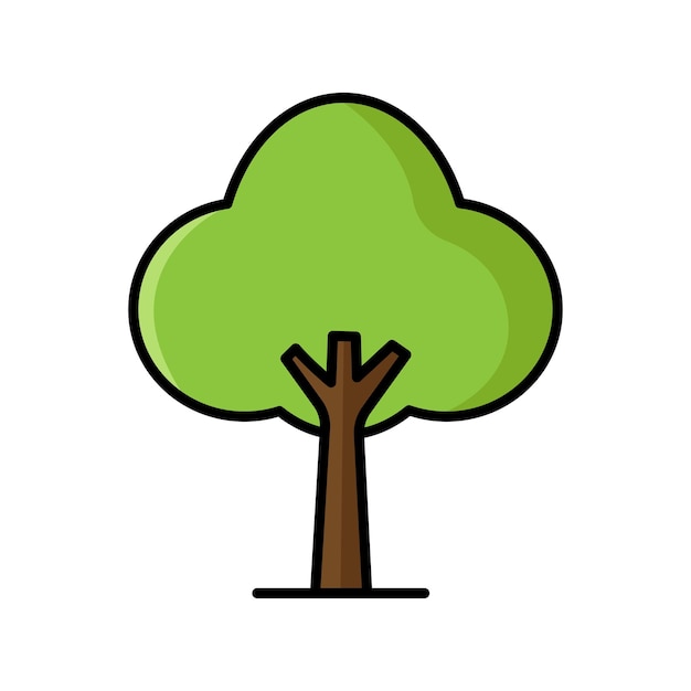 plantilla de diseño de vector de icono de árbol en fondo blanco