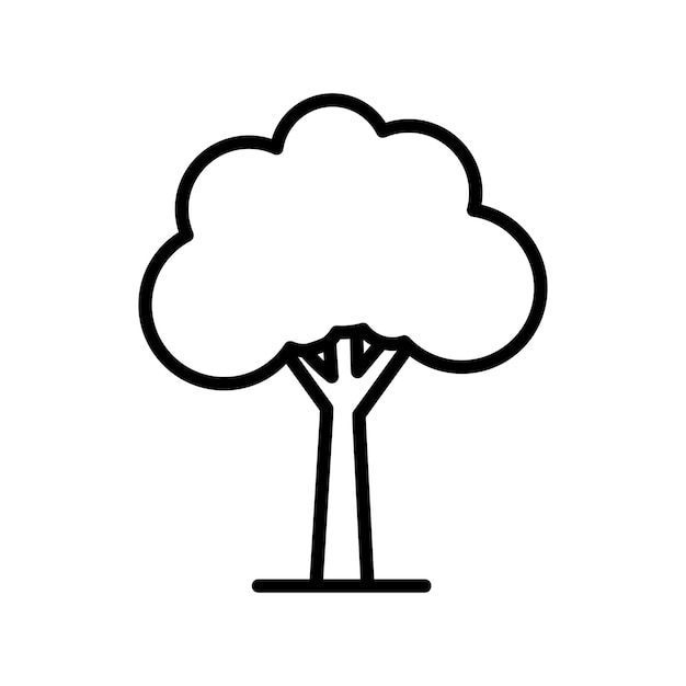 plantilla de diseño de vector de icono de árbol en fondo blanco