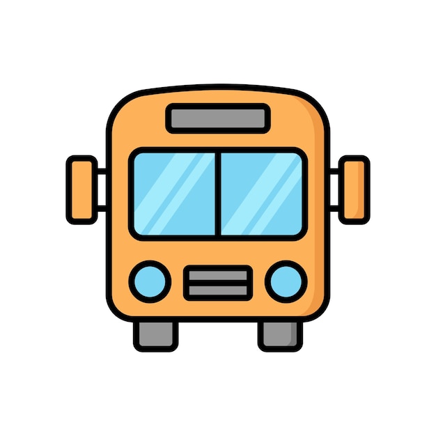Plantilla de diseño de vector de icono de autobús simple y moderno