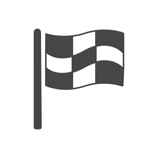 plantilla de diseño de vector de icono de bandera de acabado