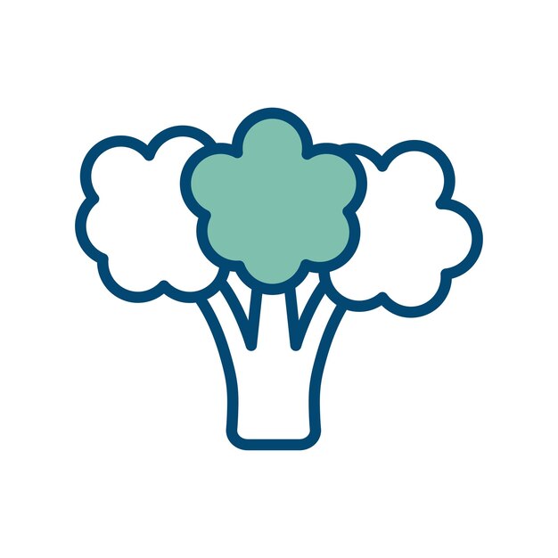 plantilla de diseño de vector de icono de brócoli en fondo blanco