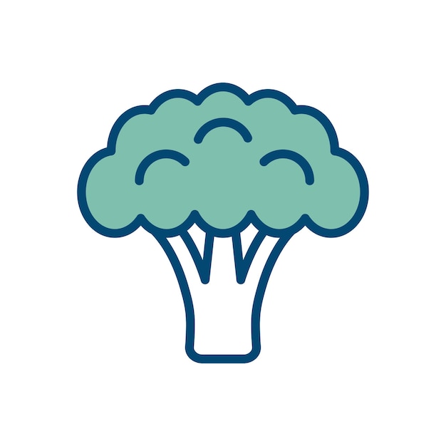 plantilla de diseño de vector de icono de brócoli en fondo blanco