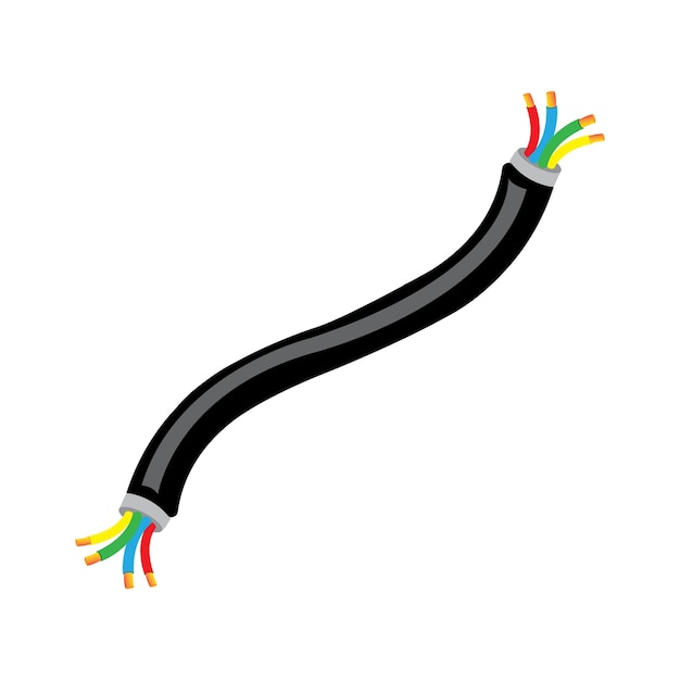 Plantilla de diseño de vector de icono de cable