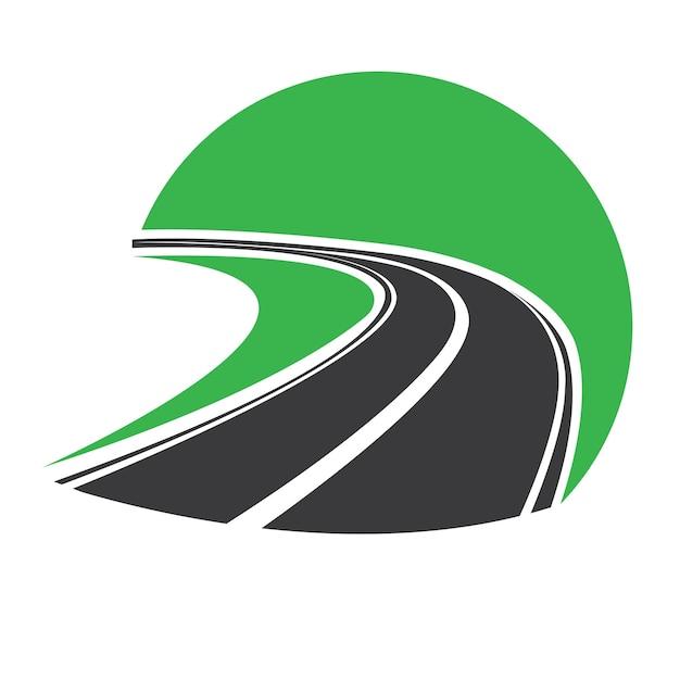 Plantilla de diseño de vector de icono de carretera