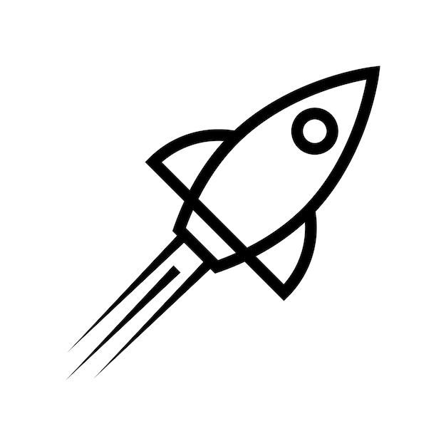 Plantilla de diseño de vector de icono de cohete