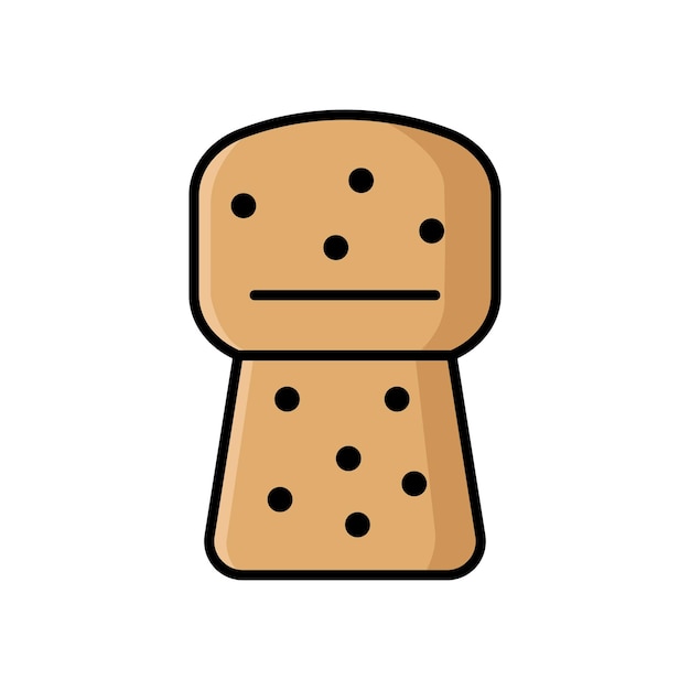 plantilla de diseño de vector de icono de corcho en fondo blanco