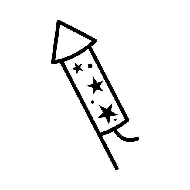 plantilla de diseño de vector de icono de fuegos artificiales en fondo blanco