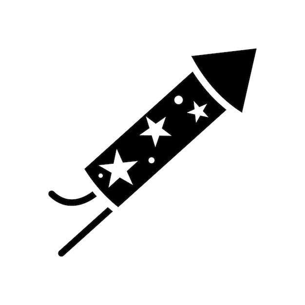 plantilla de diseño de vector de icono de fuegos artificiales en fondo blanco