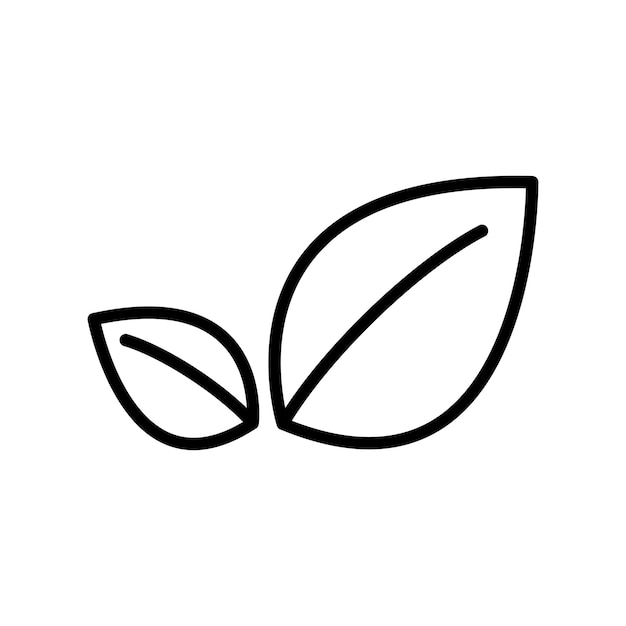 plantilla de diseño de vector de icono de hoja en fondo blanco