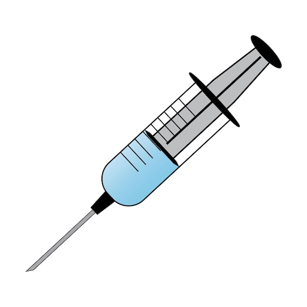 Plantilla de diseño de vector de icono de inyección