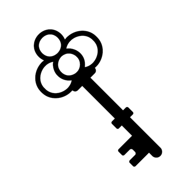 plantilla de diseño de vector de icono de llave en fondo blanco
