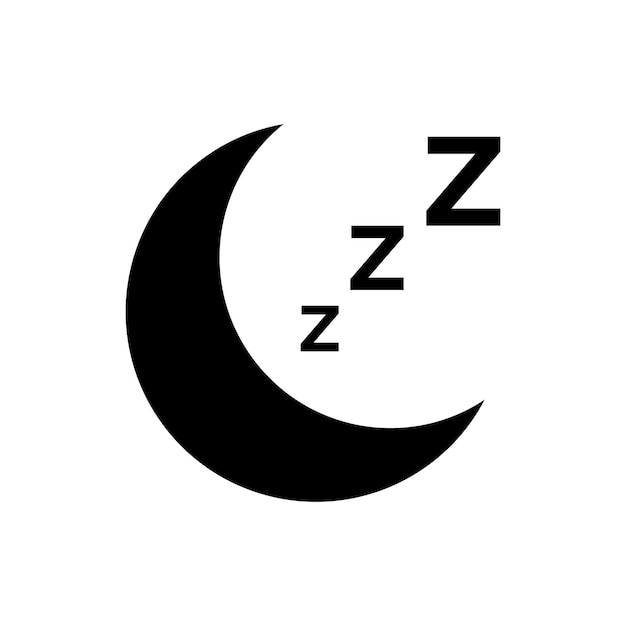 plantilla de diseño de vector de icono nocturno en fondo blanco