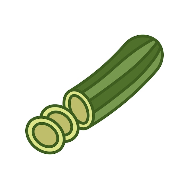plantilla de diseño de vector de icono de pepino en fondo blanco
