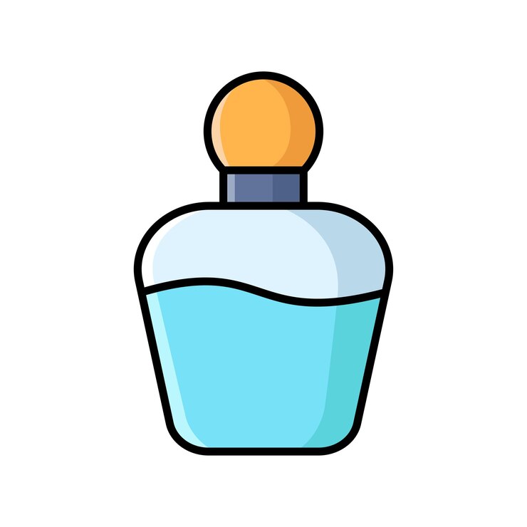 Vector plantilla de diseño de vector de icono de perfume en fondo blanco