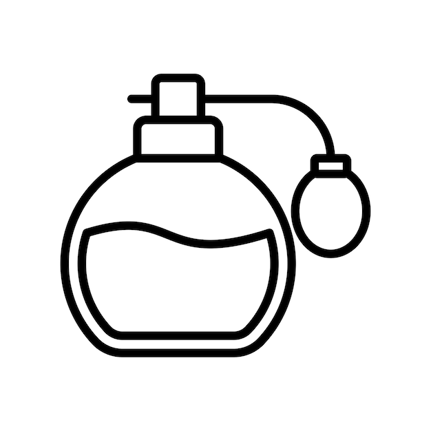 plantilla de diseño de vector de icono de perfume en fondo blanco