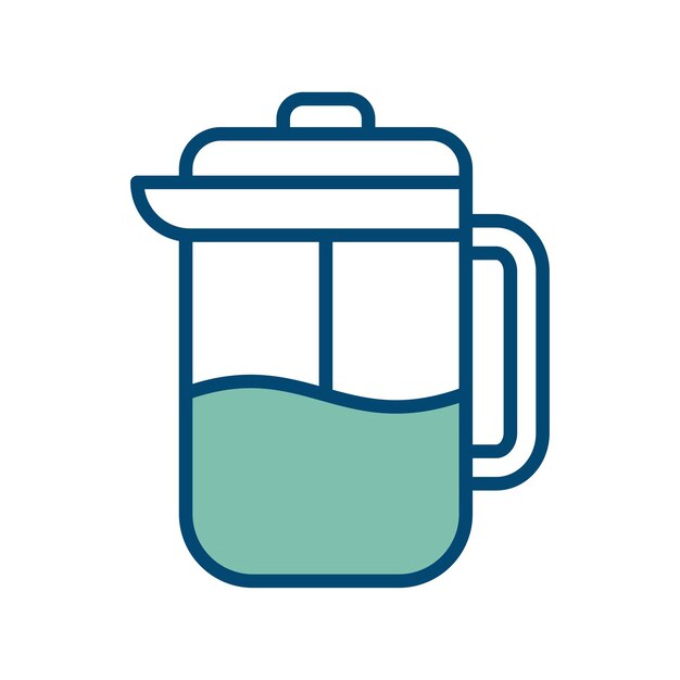 plantilla de diseño de vector de icono de prensa francesa en fondo blanco