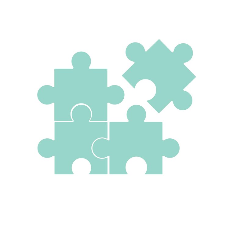 plantilla de diseño de vector de icono de rompecabezas