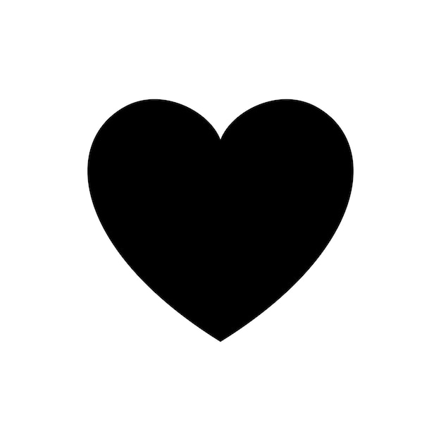Vector plantilla de diseño de vector de icono de san valentín de corazón en fondo blanco