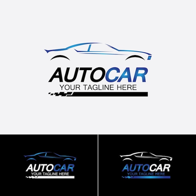 Plantilla de diseño de vector de icono de símbolo de logotipo de coche automático