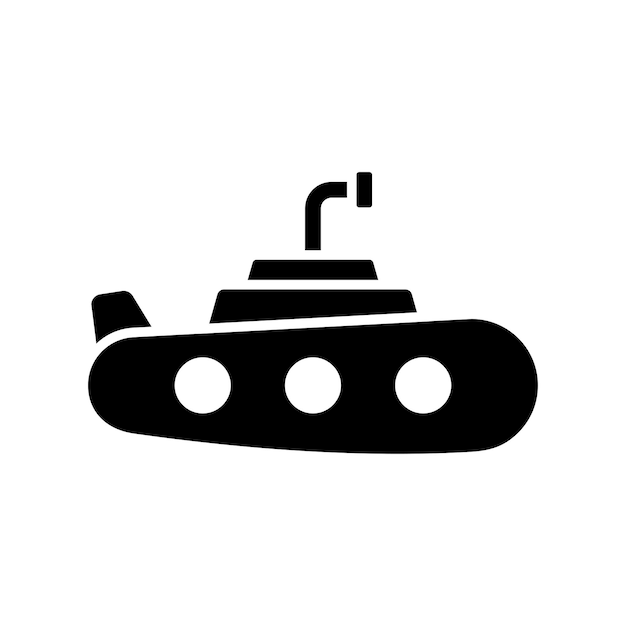 plantilla de diseño de vector de icono submarino en fondo blanco