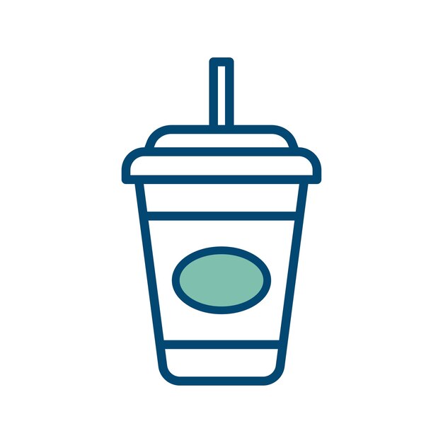 plantilla de diseño de vector de icono de taza de café de papel desechable