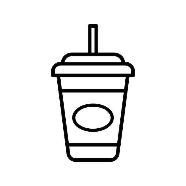 plantilla de diseño de vector de icono de taza de café de papel desechable