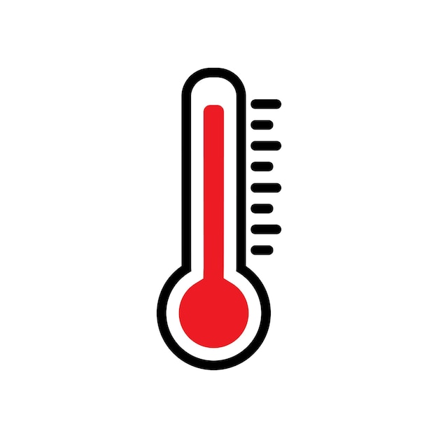 Plantilla de diseño de vector de icono de termómetro