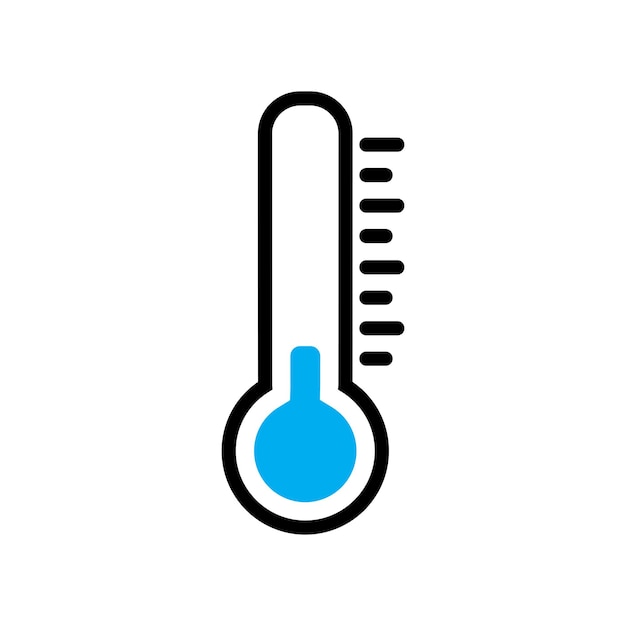 Plantilla de diseño de vector de icono de termómetro