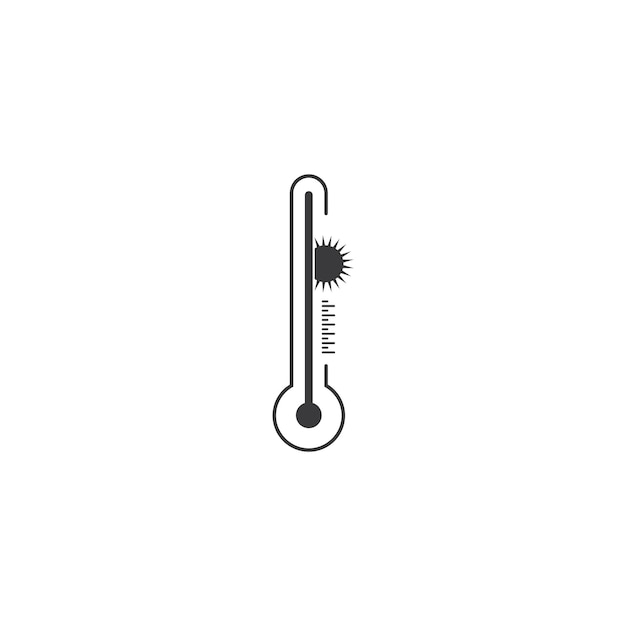 Plantilla de diseño de vector de icono de termómetro