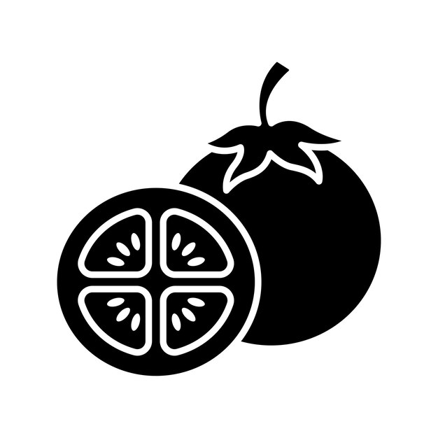 plantilla de diseño de vector de icono de tomate en fondo blanco