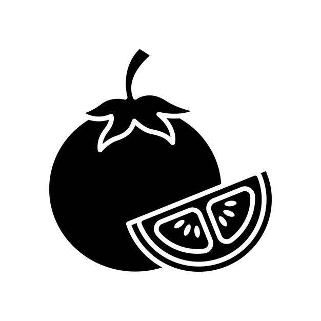 plantilla de diseño de vector de icono de tomate en fondo blanco