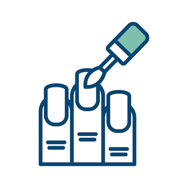 plantilla de diseño de vector de icono de uñas en fondo blanco