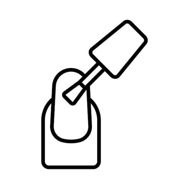 plantilla de diseño de vector de icono de uñas en fondo blanco