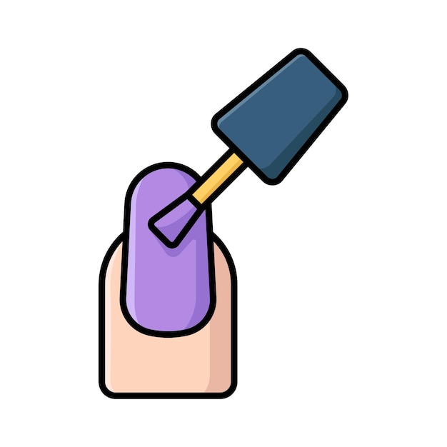 plantilla de diseño de vector de icono de uñas en fondo blanco