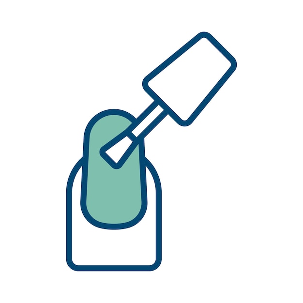 plantilla de diseño de vector de icono de uñas en fondo blanco